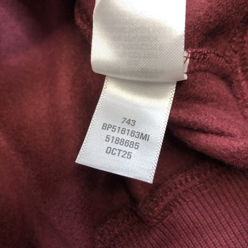 BP Nordstrom Sweatshirt Womens Small Burgundy Fleece Long Sleeve Pullover - Picture 7 of 8